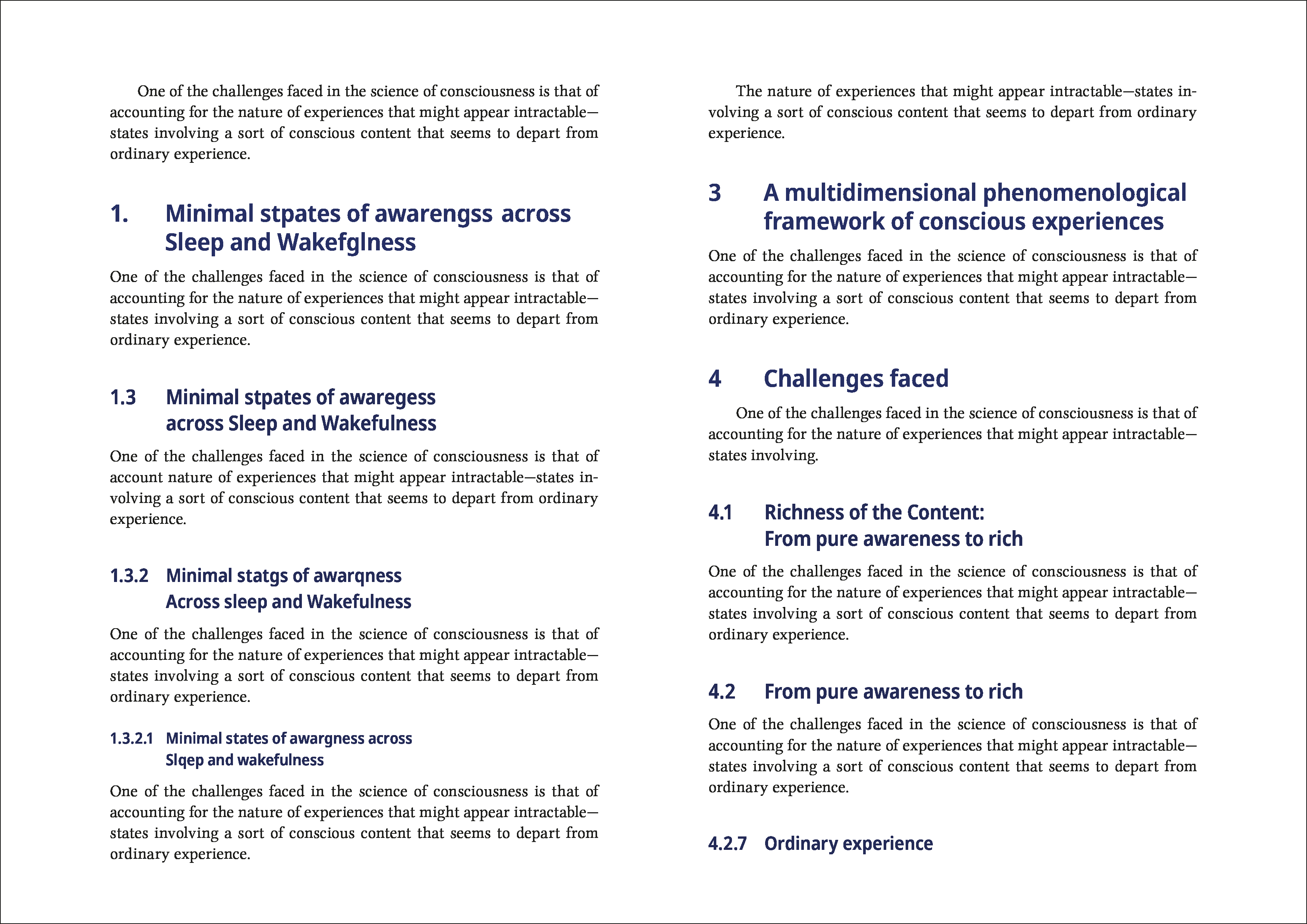 Die Überschrifts-Hierarchien in einer Übersicht. 